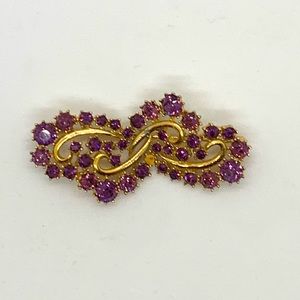 Lavender swirls costume brooch